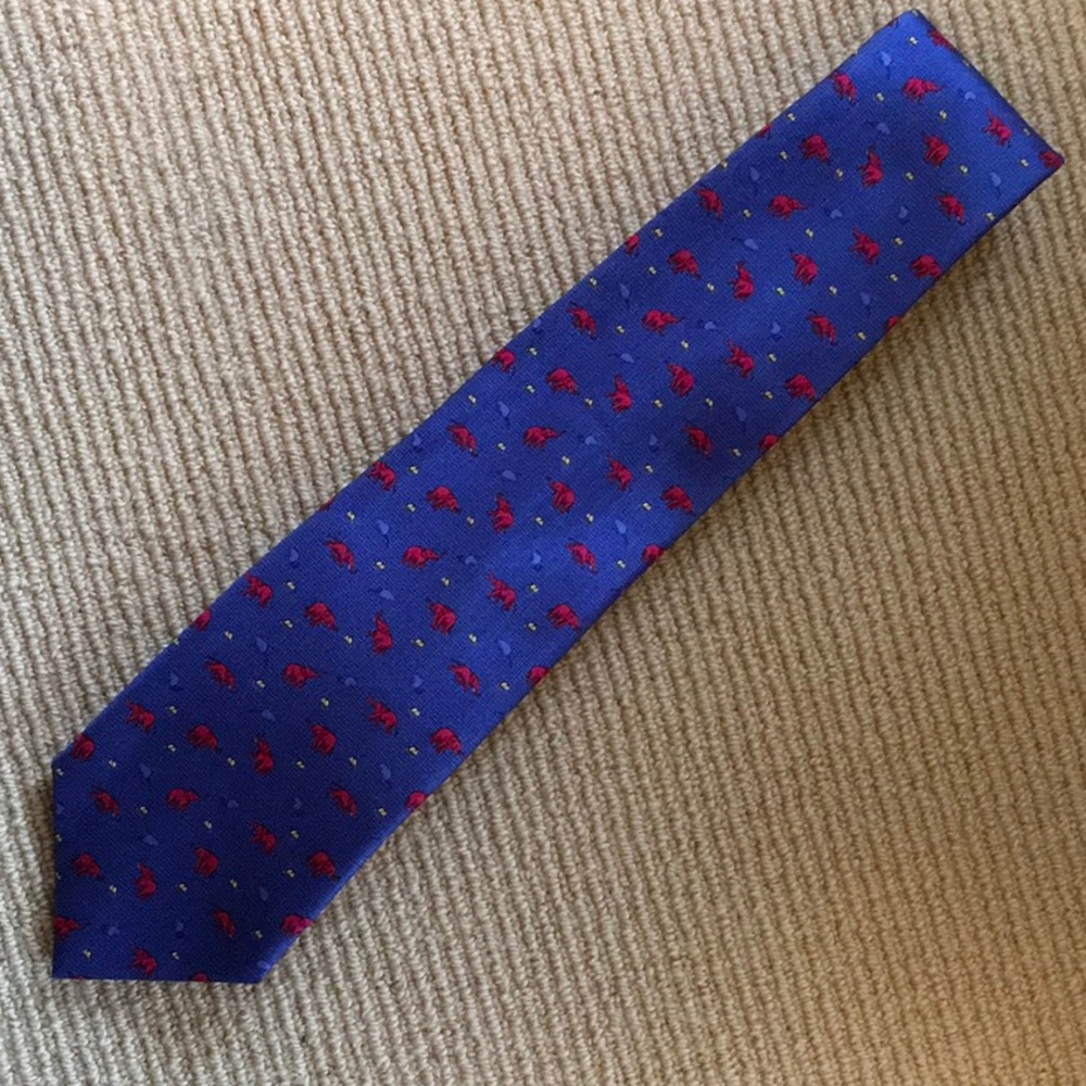 Frank Rostron Silk Tie, Blue